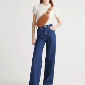 Quince Italian Pebbled Leather Sling Bag